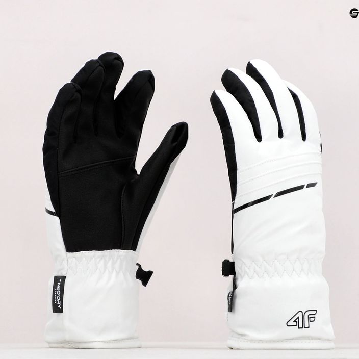 Women's ski gloves 4F white H4Z22-RED002 10