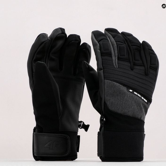 Men's ski gloves 4F grey H4Z22-REM003 11