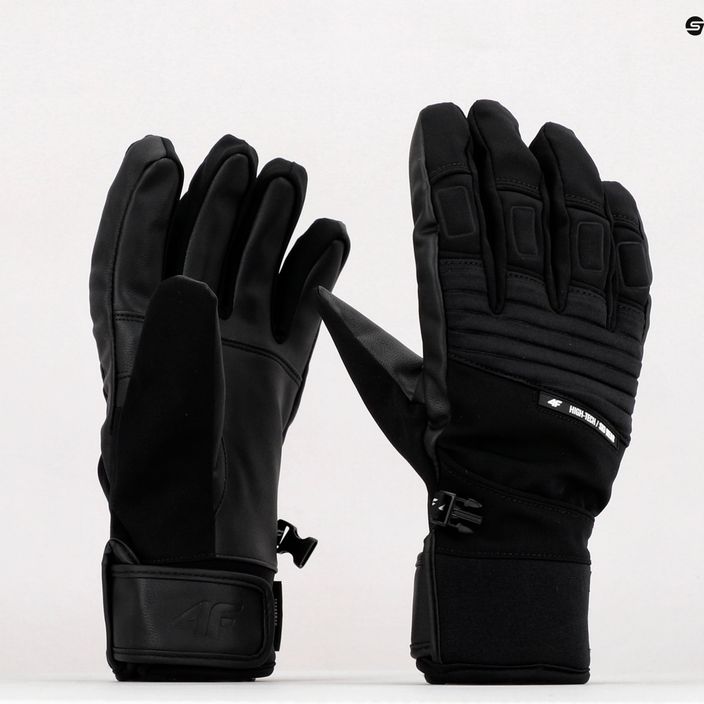 Men's ski gloves 4F black H4Z22-REM003 11