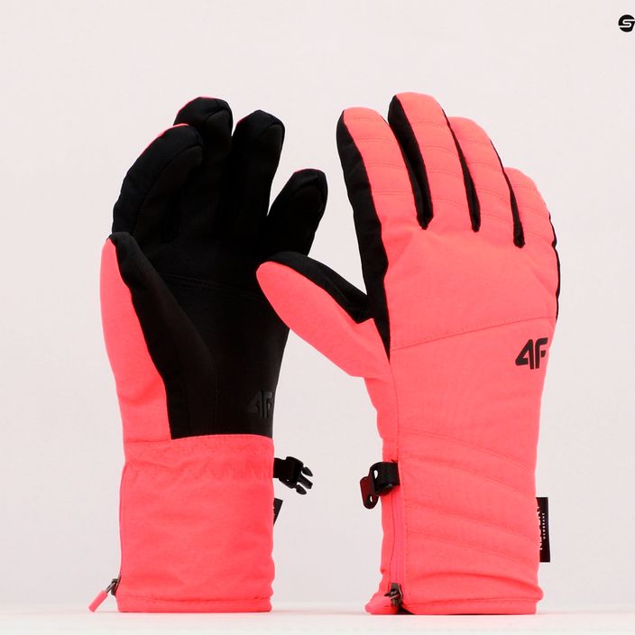 Women's ski gloves 4F red H4Z22-RED003 11