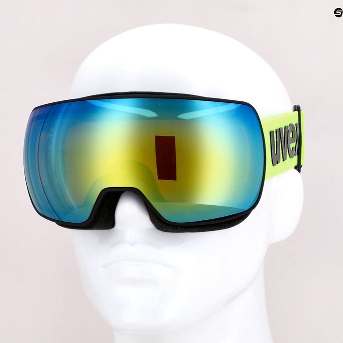 Ski goggles UVEX Compact FM black matt/mirror orange 55/0/130/23 7