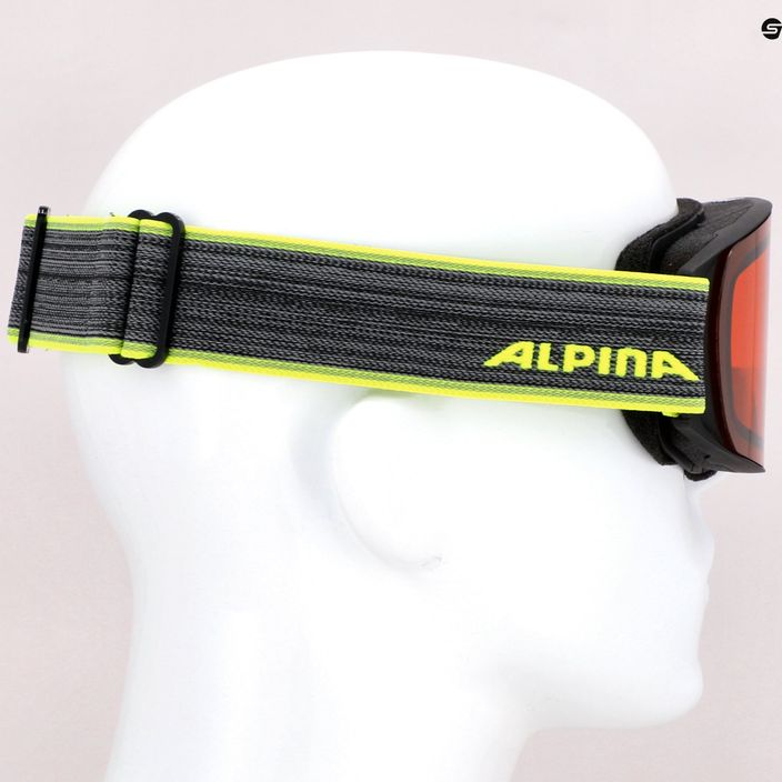 Ski goggles Alpina Nakiska black-neon/dh 5