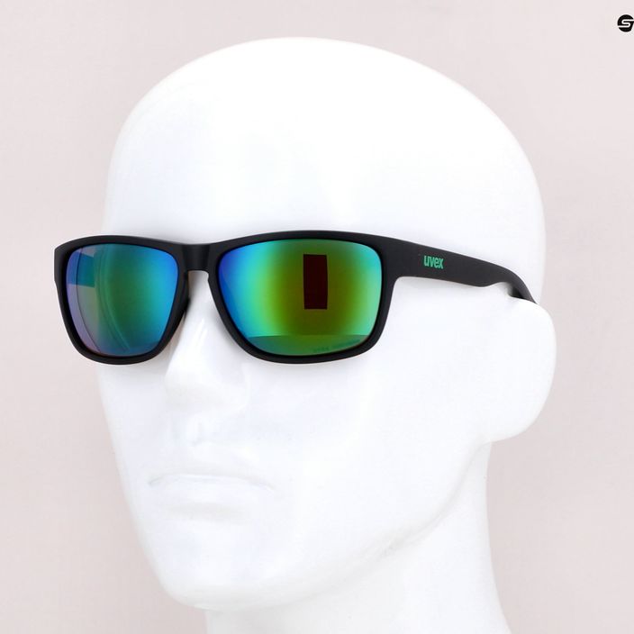 UVEX sunglasses Lgl 36 CV black mat/colorvision mirror green S5320172295 7