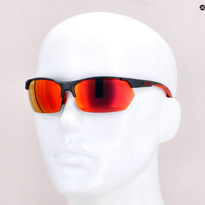UVEX Sportstyle 114 grey red mat/mirror red/litemirror orange/clear sunglasses S5309395316 9