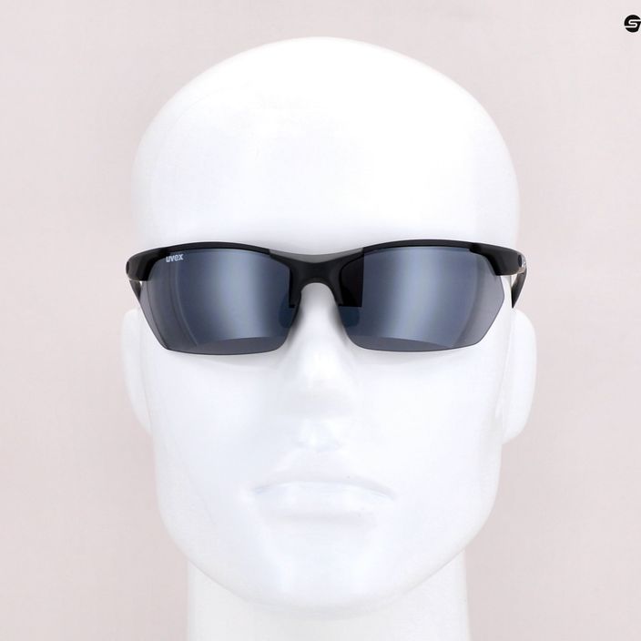 UVEX Sportstyle 114 black mat/litemirror silver/litemirror orange/clear sunglasses S5309392216 9