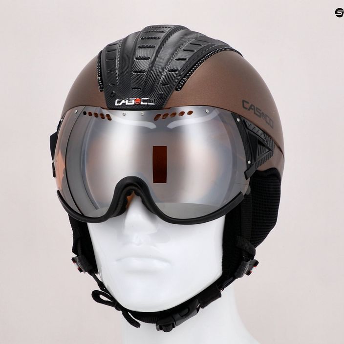 Ski helmet CASCO SP-2 Carbonic Visor brown 07.3733 11