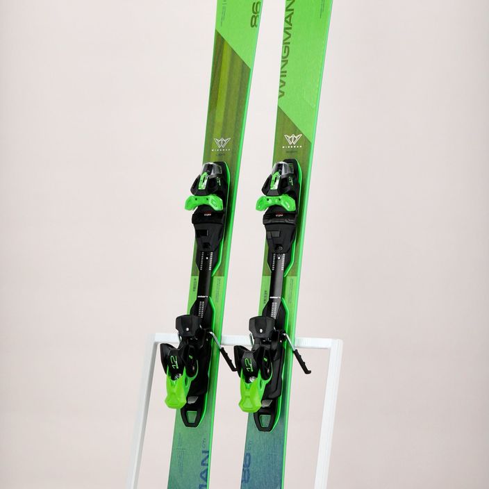Elan Wingman 86 CTI Fusion X + EMX 12 men's downhill skis green ABAHBR21 12