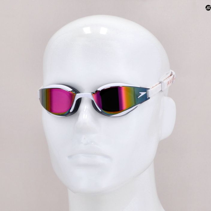 Speedo Fastskin Hyper Elite Mirror white/oxid grey/rose gold swim goggles 68-12818F979 10