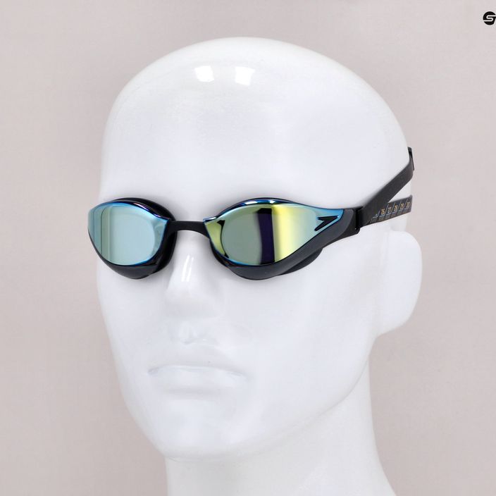 Speedo Fastskin Pure Focus Mirror swim goggles black/cool grey/ocean gold 68-11778D444 11