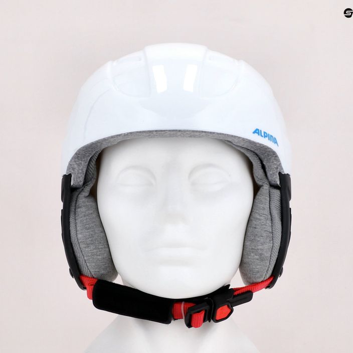 Children's ski helmets Alpina Carat white/red/blue 9
