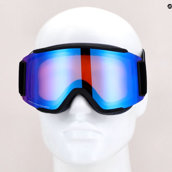 Smith Squad S black/chromapop photochromic rose flash ski goggles M00764 8