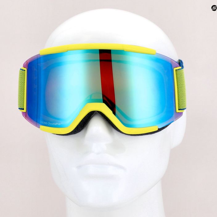 Smith Squad ski goggles neon yellow/chromapop everyday green mirror M00668 10