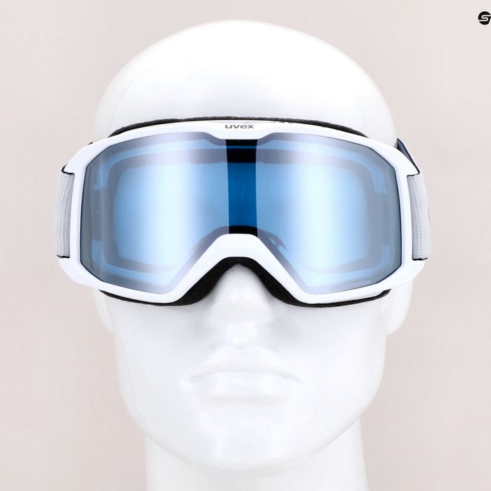 Ski goggles UVEX Elemnt FM white matt/mirror silver blue 55/0/640/1030 12