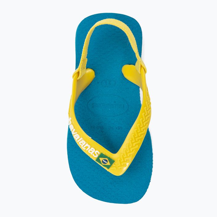 Havaianas Baby Brasil Logo II flip flops white/blue/green/yellow 6