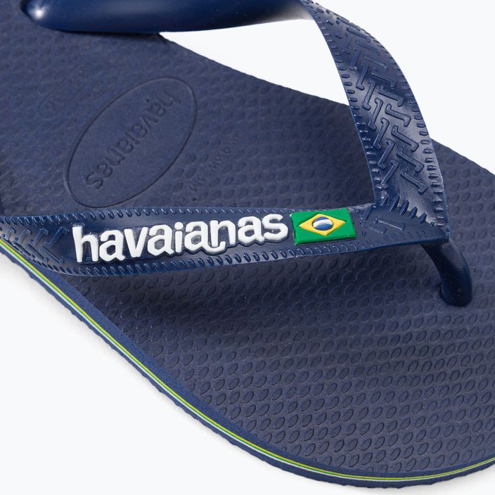 Havaianas Brasil Logo navy blue flip flops H4110850 7