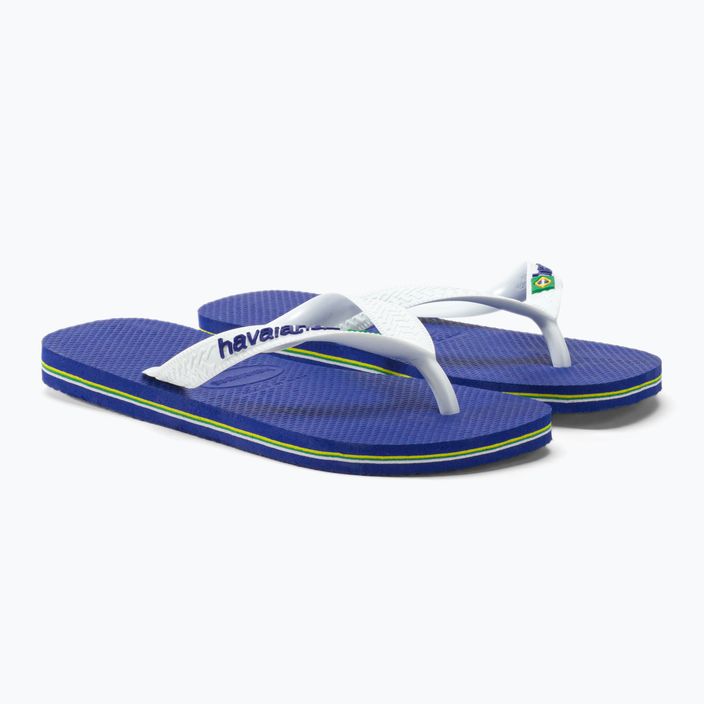 Havaianas Brasil Logo blue flip flops H4110850 4