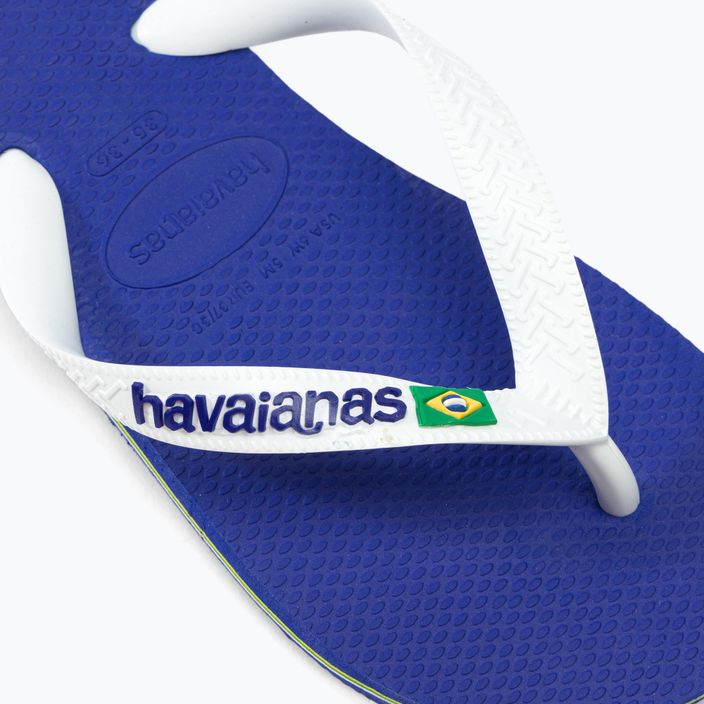 Havaianas Brasil Logo blue flip flops H4110850 7