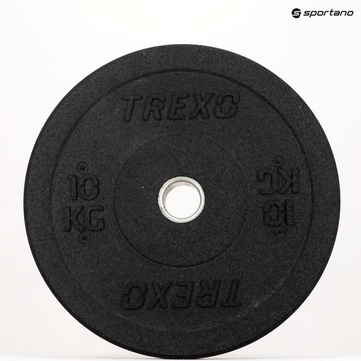 TREXO Olympic bumper weights black TRX-BMP010 10 kg 11
