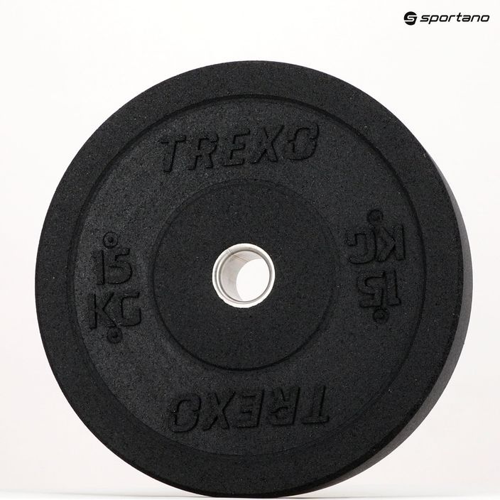 TREXO Olympic bumper weights black TRX-BMP015 15 kg 11