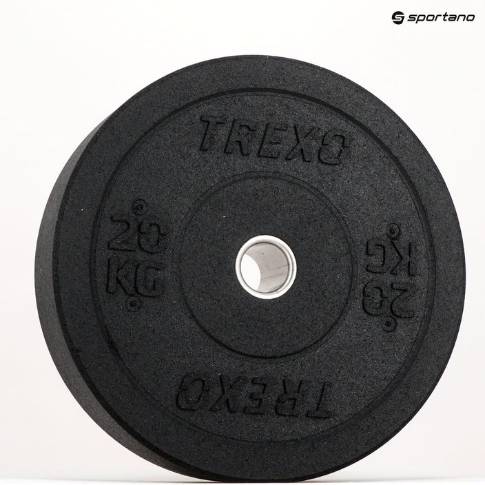 TREXO Olympic bumper weights black TRX-BMP020 20 kg 13
