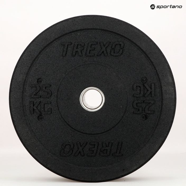 TREXO Olympic bumper weight black TRX-BMP025 25 kg 10