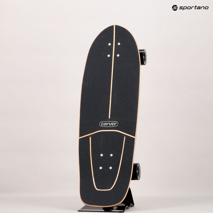 Surfskate skateboard Carver CX Raw 31.25" Super Slab 2021 Complete black/yellow C1012011099 9