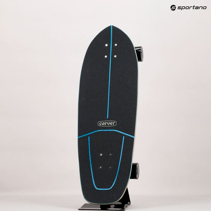 Surfskate skateboard Carver C7 Raw 31" JOB Blue Tiger 2022 Complete blue and pink C1013011140 15