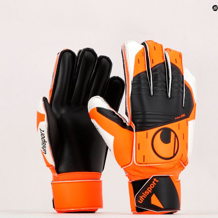 Uhlsport Soft Resist+ Flex Frame goalkeeper gloves orange and white 101127401 9
