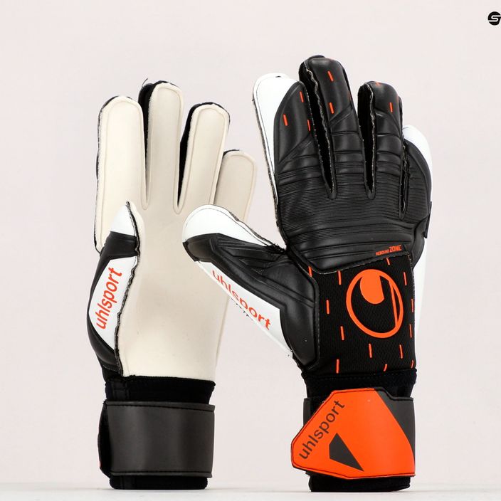 Uhlsport Speed Contact Soft Pro goalkeeper gloves black and white 101126801 9