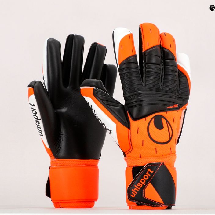Uhlsport Super Resist+ Hn goalkeeper gloves orange and white 101127301 9