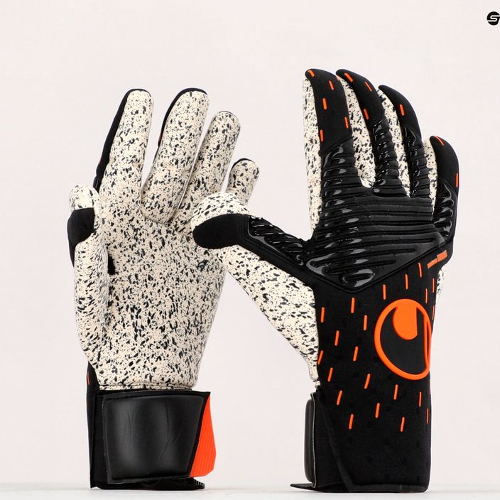 Uhlsport Speed Contact Supergrip+ Finger Surround goalkeeper gloves black and white 101126001 9