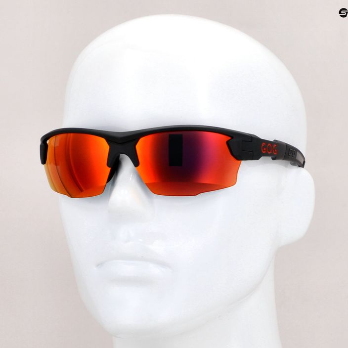 GOG Steno matt black/polychromatic red cycling glasses E540-1 7