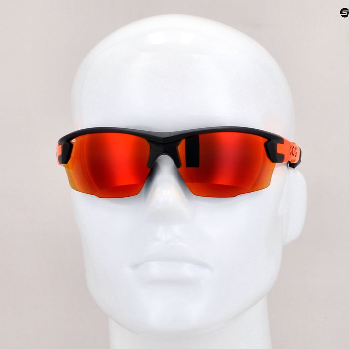GOG Steno matt black/orange/polychromatic red cycling glasses E540-4 8