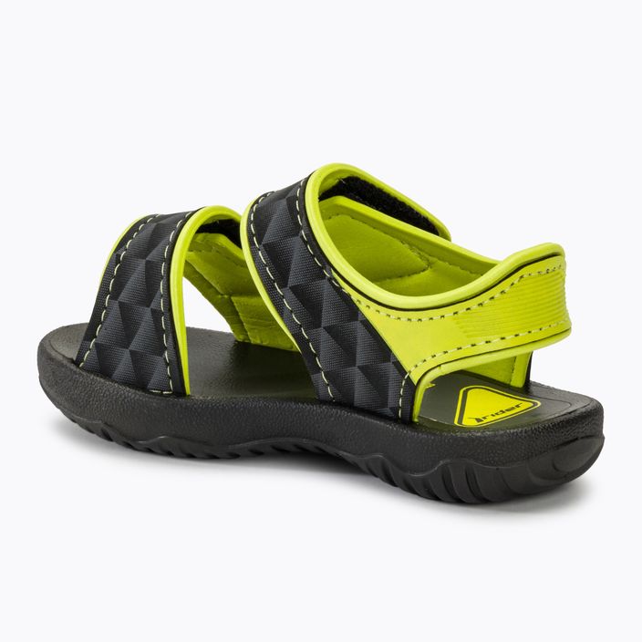 RIDER Basic Sandal V Baby black/neon yellow sandals 3