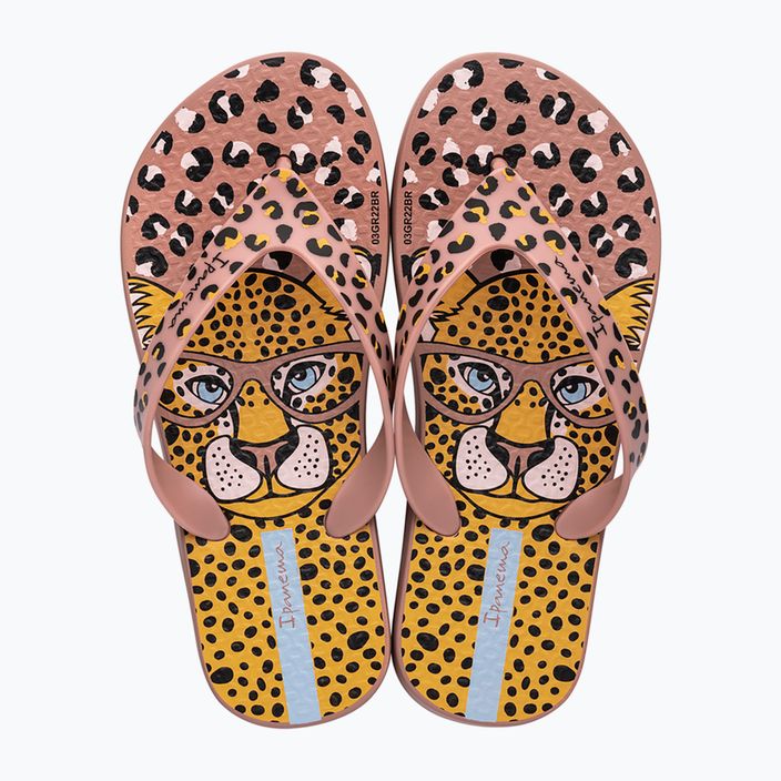 Ipanema Safari Fun Kids flip flops pink and yellow 26851-AF801 10