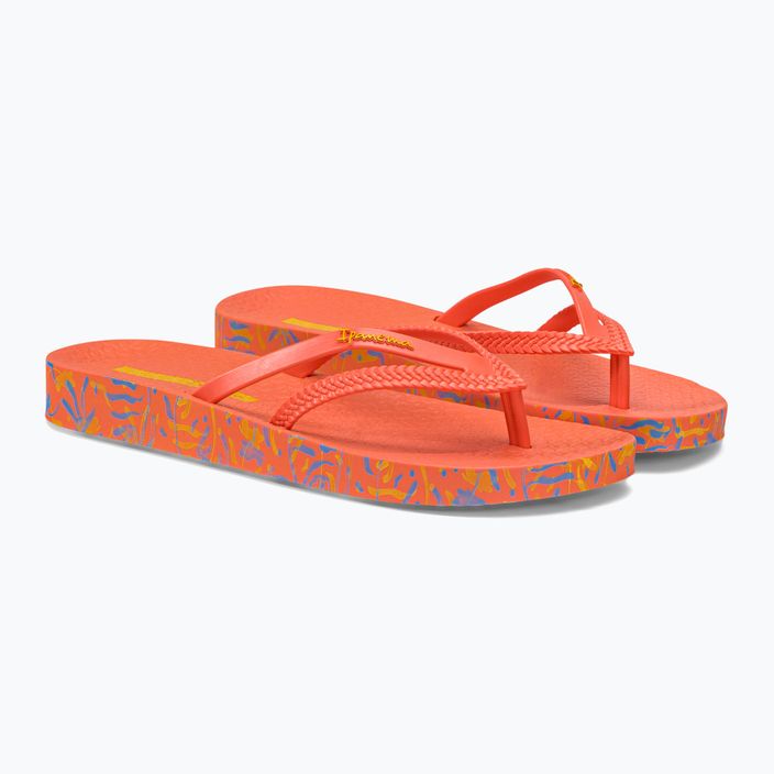 Women's Ipanema Bossa Soft V orange flip flops 82840-AG718 4
