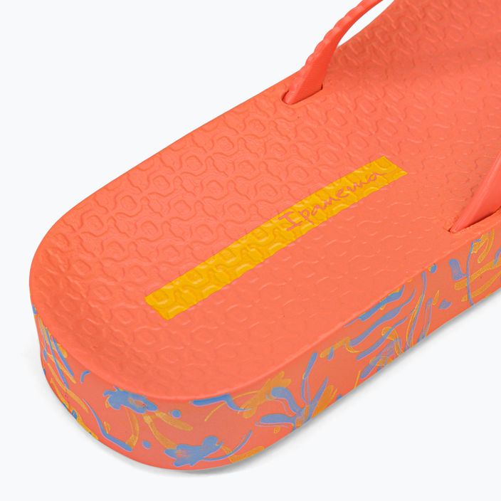 Women's Ipanema Bossa Soft V orange flip flops 82840-AG718 8