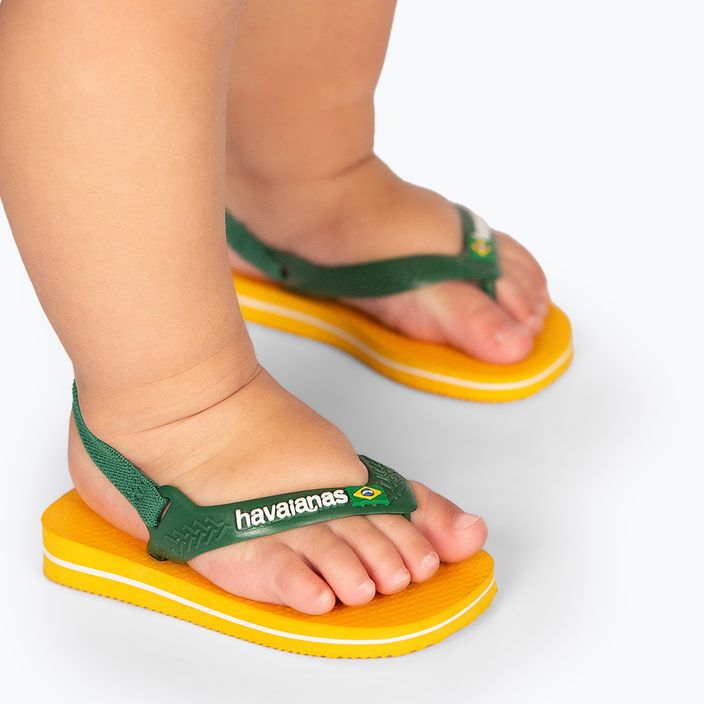 Havaianas Baby Brasil Logo II sandals pop yellow / amazon 6