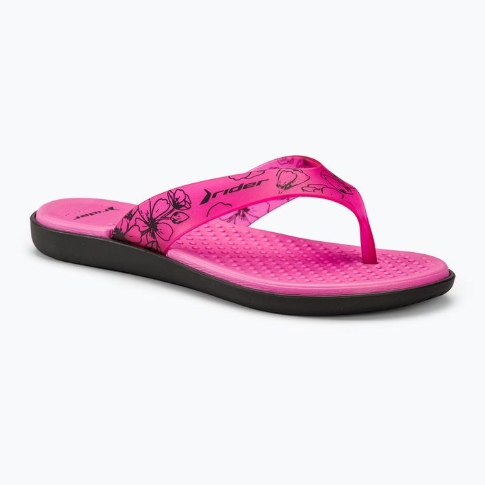 Women's RIDER Aqua V black/pink flip flops