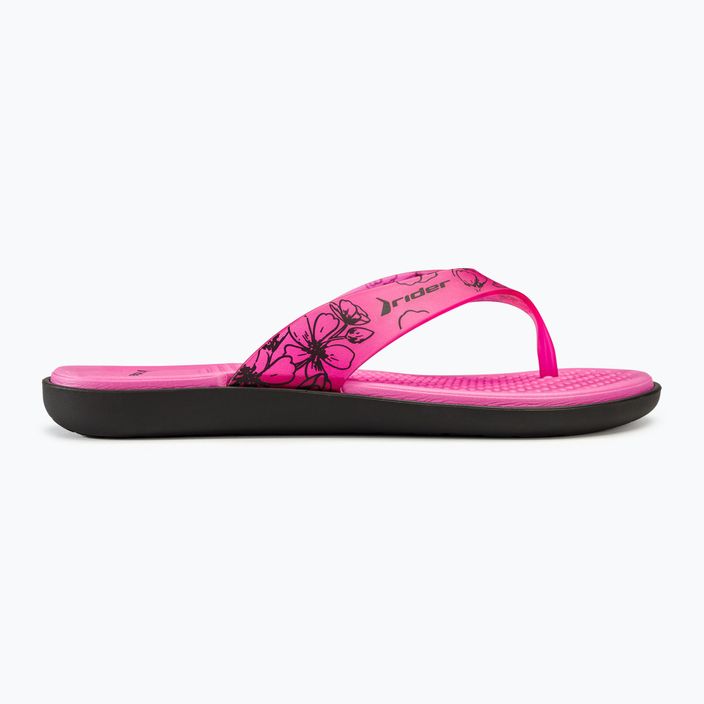 Women's RIDER Aqua V black/pink flip flops 2