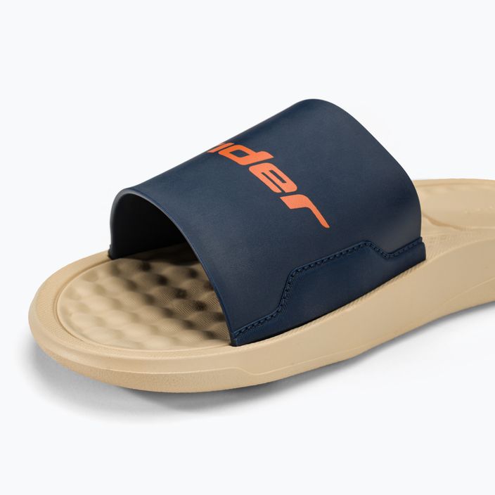 RIDER Step Slide beige/blue/orange men's slides 7