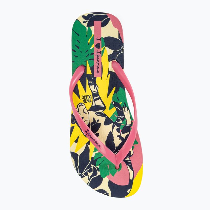 Ipanema Graffiti III women's flip flops yellow/pink 5