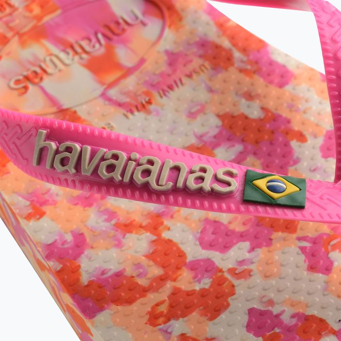 Havaianas Brasil Tech II pink flux flip flops 5