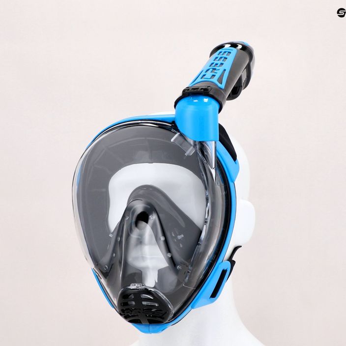 Cressi Duke Dry full face mask for snorkelling black and blue XDT005020 7
