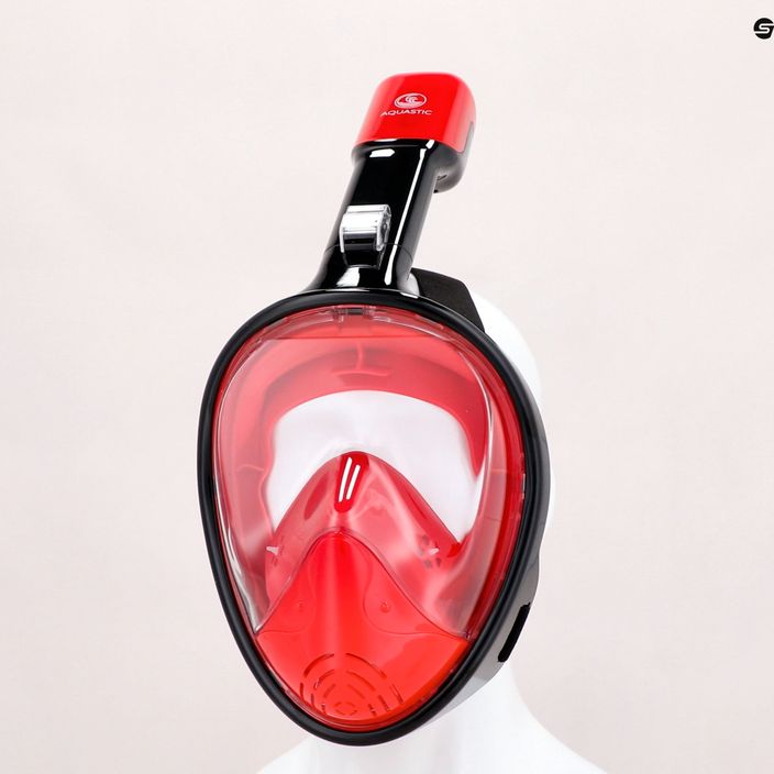 Full face mask for snorkelling AQUASTIC red SMA-01SC 14