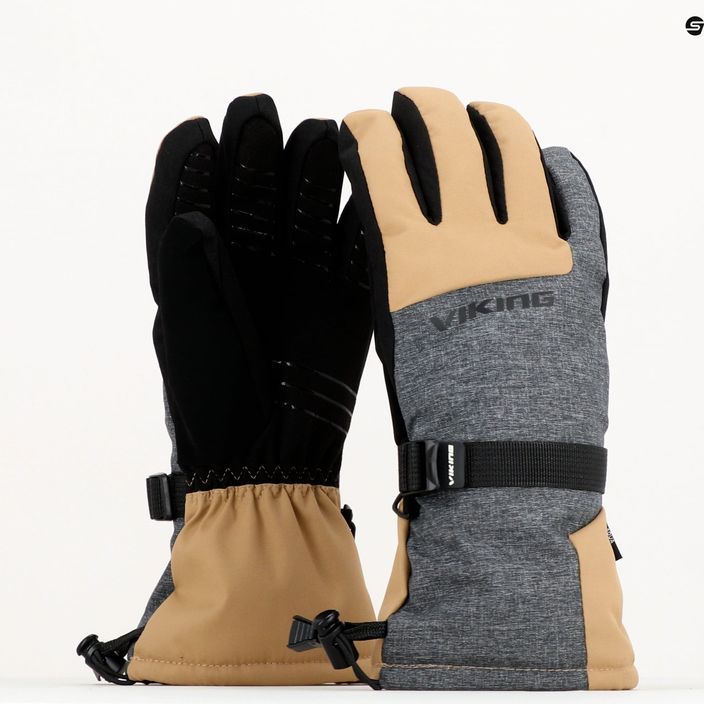 Viking Tuson grey-beige ski glove 111/22/6523 10