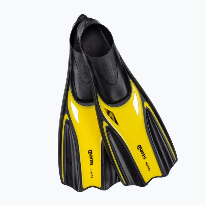 Mares Manta yellow and black snorkelling fins 410333 6