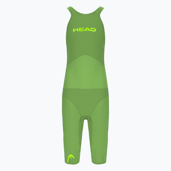 Women's Swimsuit HEAD Liquidfire Knee Wiz Open Back OL green 452483