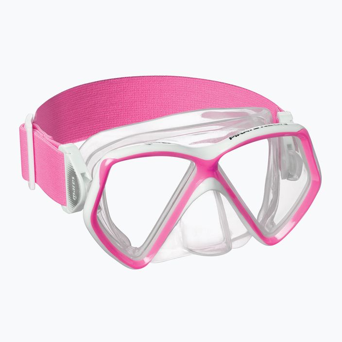 Mares Combo Pirate Neon pink/white/clear children's snorkel set 2