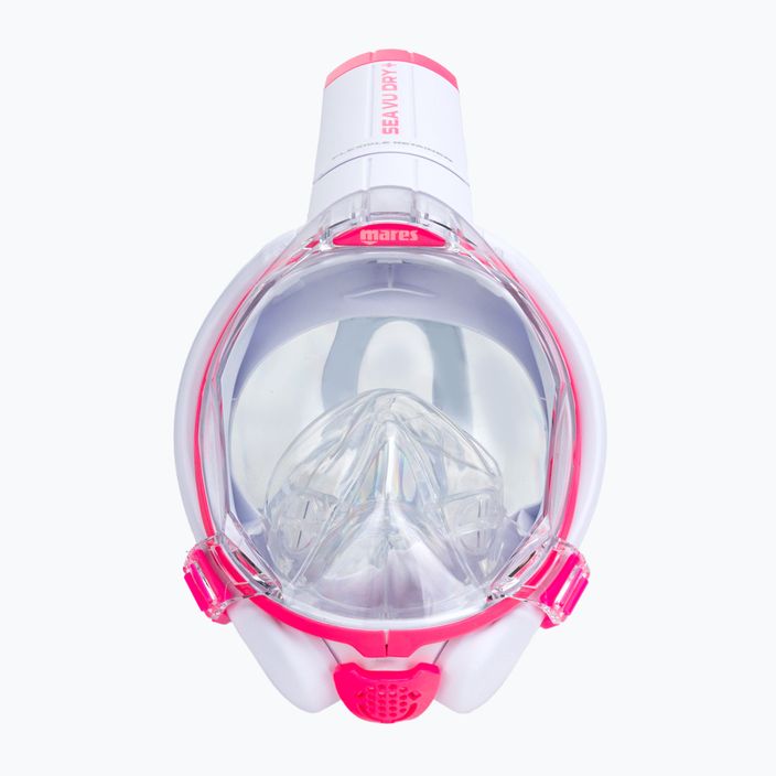 Mares Sea VU Dry + pink and white diving mask 411260 2